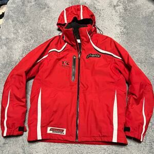 Phenix Coat Mens Large Winter Hooded Red Vented Ski Snowboard